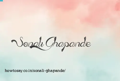 Sonali Ghapande