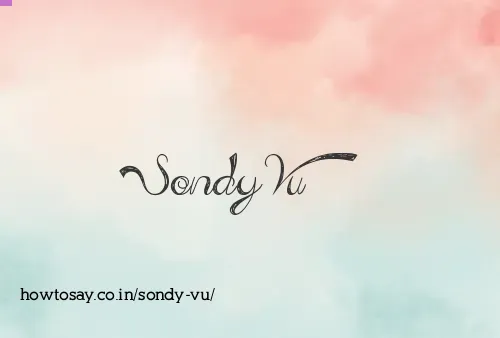 Sondy Vu