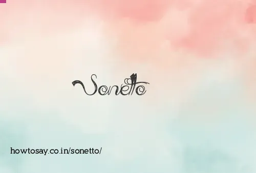 Sonetto