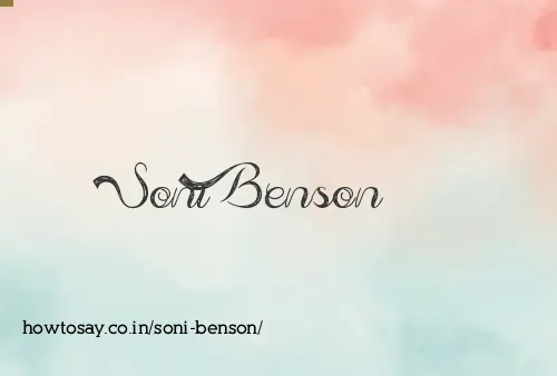 Soni Benson