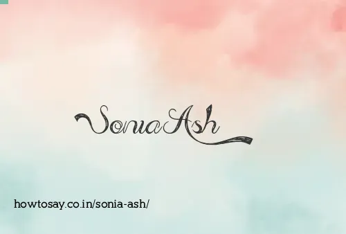 Sonia Ash