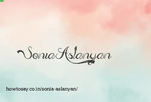 Sonia Aslanyan