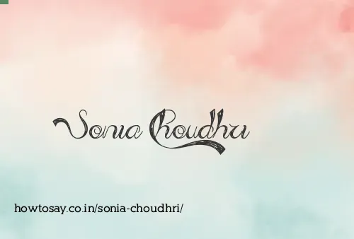 Sonia Choudhri