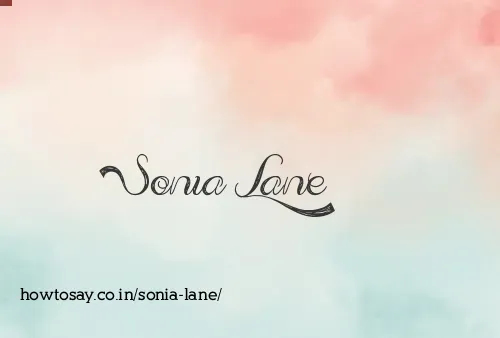 Sonia Lane