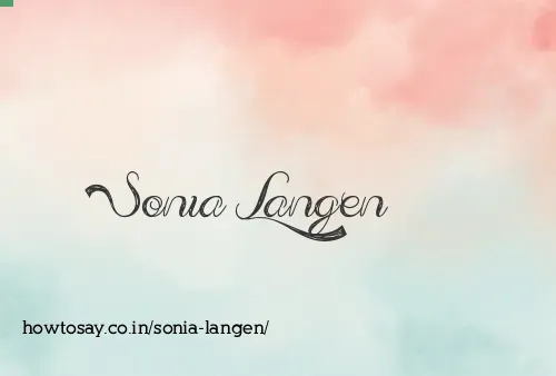 Sonia Langen