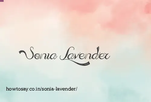 Sonia Lavender