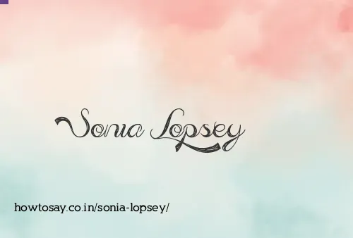 Sonia Lopsey