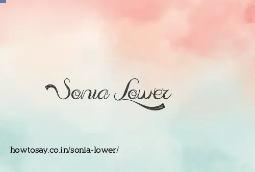 Sonia Lower