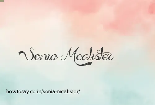 Sonia Mcalister