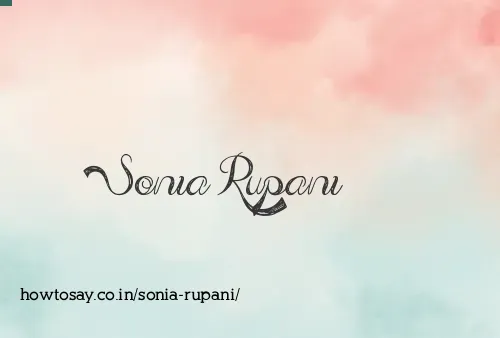 Sonia Rupani