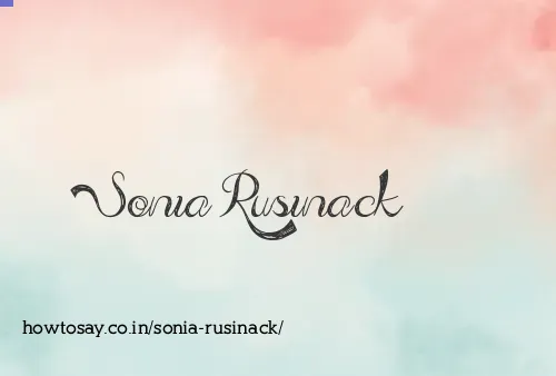 Sonia Rusinack
