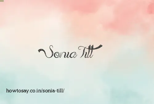 Sonia Till