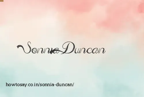 Sonnia Duncan