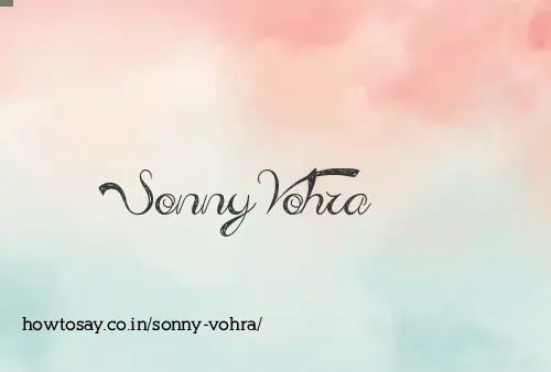 Sonny Vohra