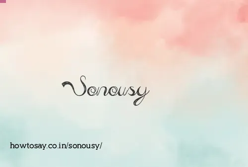 Sonousy