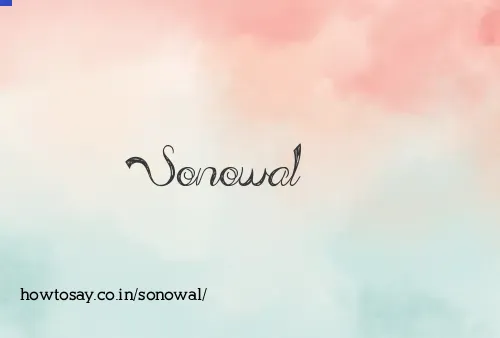 Sonowal