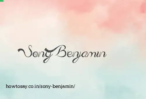 Sony Benjamin