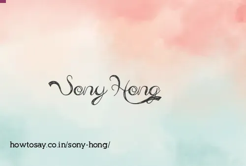 Sony Hong