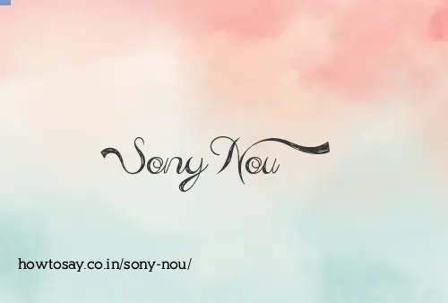Sony Nou