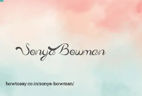 Sonya Bowman