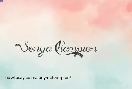 Sonya Champion