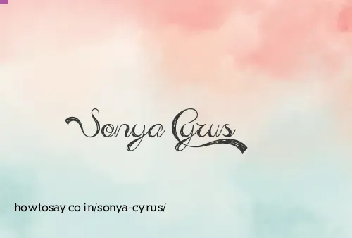 Sonya Cyrus