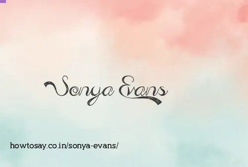 Sonya Evans