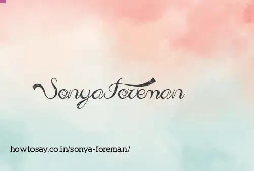 Sonya Foreman
