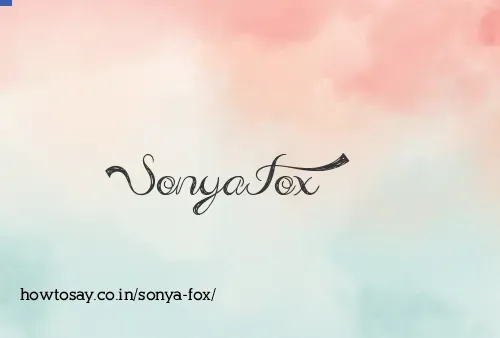 Sonya Fox