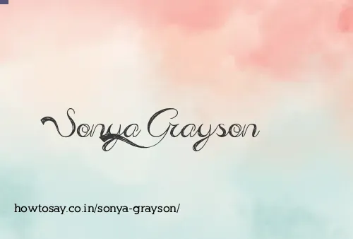 Sonya Grayson