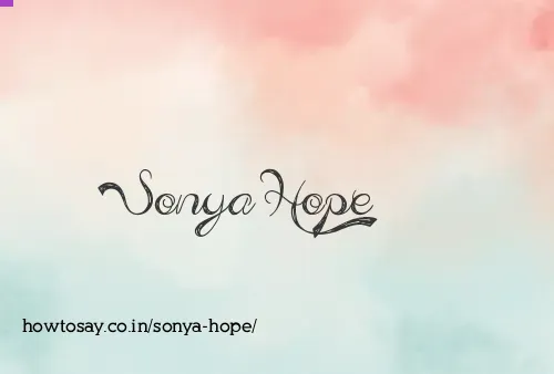 Sonya Hope