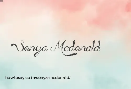 Sonya Mcdonald