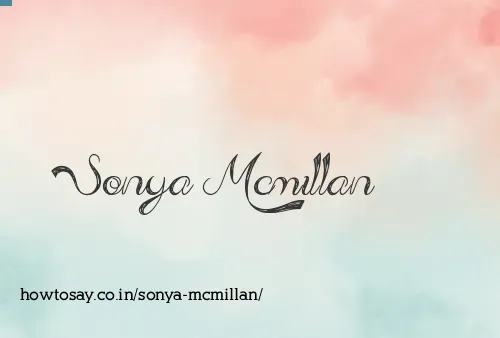 Sonya Mcmillan