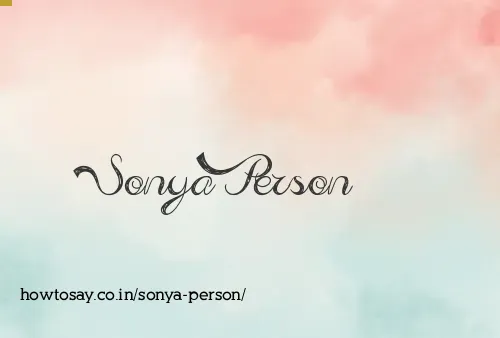Sonya Person