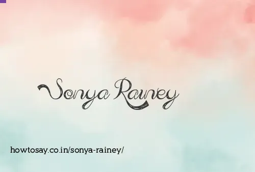 Sonya Rainey