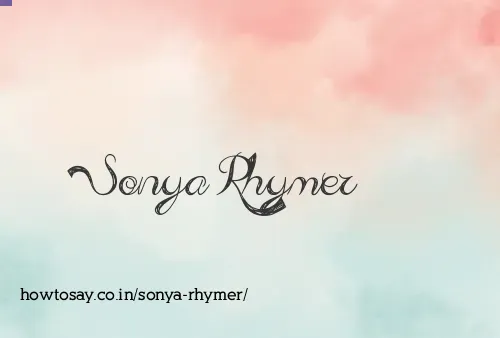 Sonya Rhymer