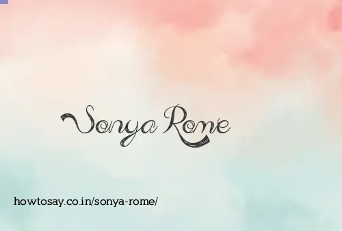 Sonya Rome