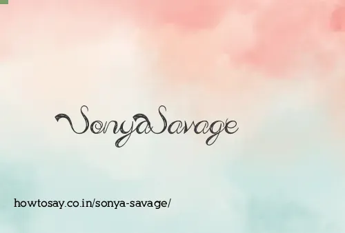 Sonya Savage