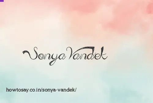 Sonya Vandek