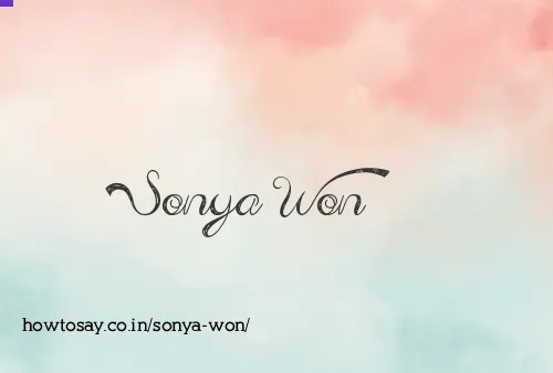 Sonya Won