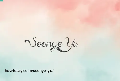 Soonye Yu