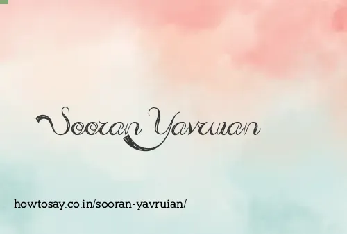 Sooran Yavruian