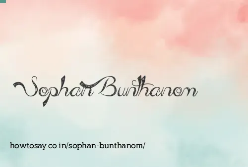 Sophan Bunthanom