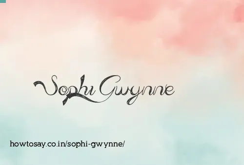 Sophi Gwynne