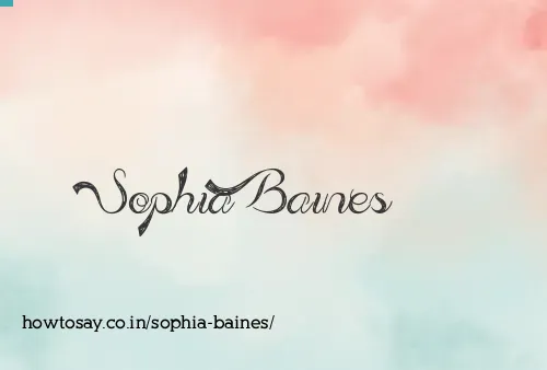 Sophia Baines