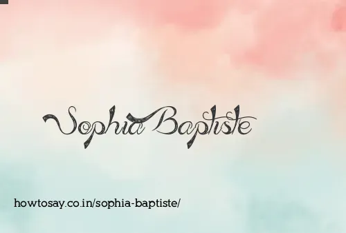 Sophia Baptiste