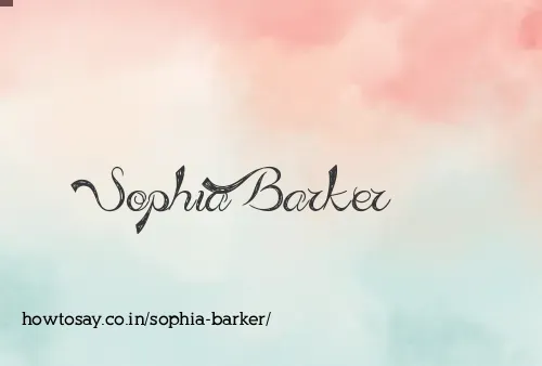 Sophia Barker