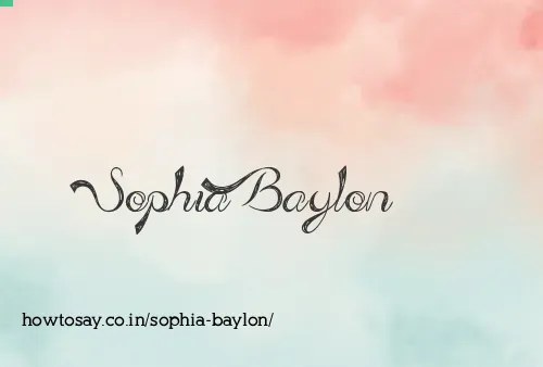 Sophia Baylon