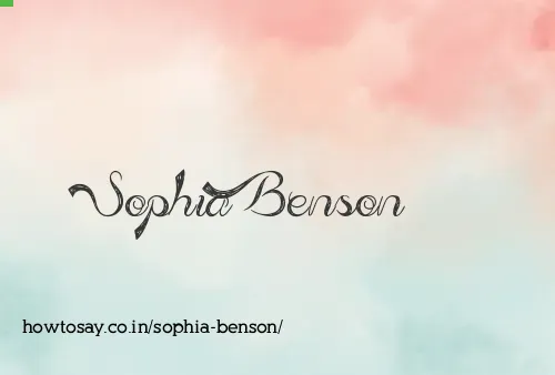 Sophia Benson