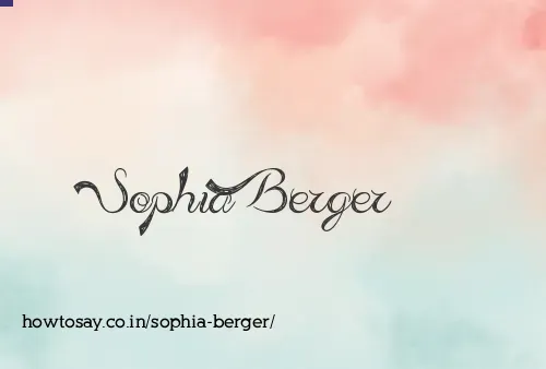 Sophia Berger